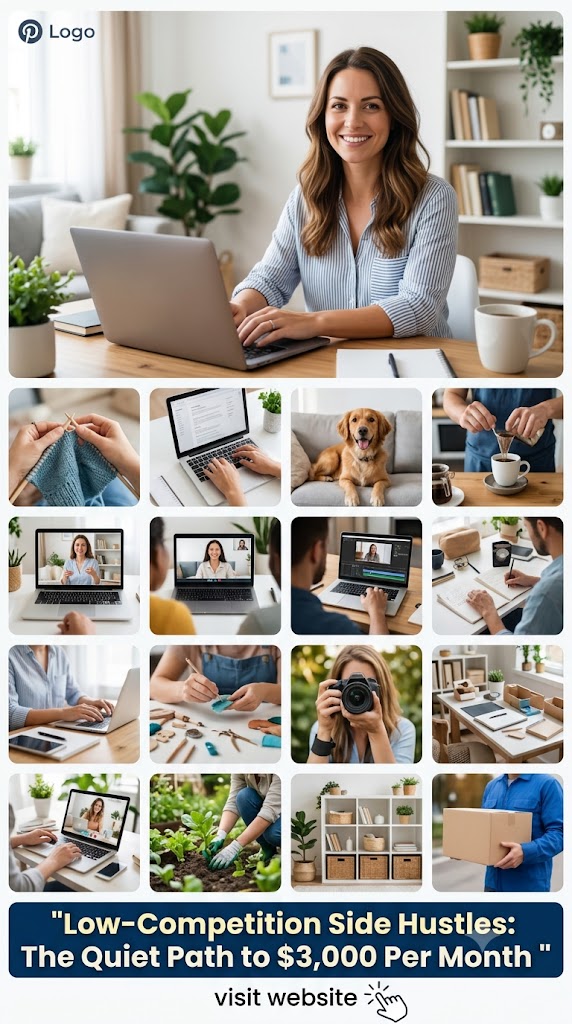 Low-Competition Side Hustles: The Quiet Path to $3,000 Per Month